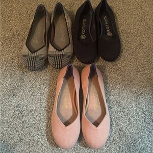 Rothy's Women's Flats - Pink, Black, and Plaid Elegance